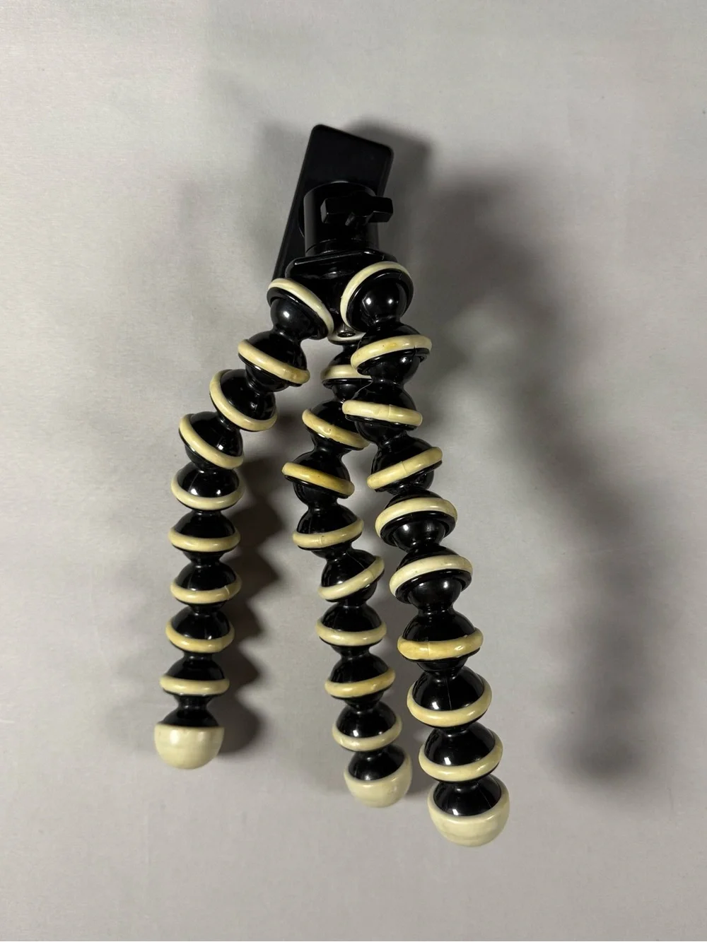 Flexible Black & Cream Mini Tripod Phone Mount